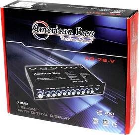 American Bass Ab7bv High End 7 Band Equalizer Voltage Display
