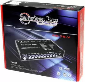 Ab7bv American Bass High End 7 Band Equalizer Voltage Display