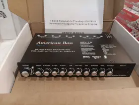 Abv-7b American Bass 7-band Parametric Equalizer Pre-amp With Digital Display