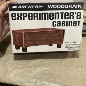 270-261 Archer Vintage Radio Shack Woodgrain Experimenters Cabinet Cat No. Box