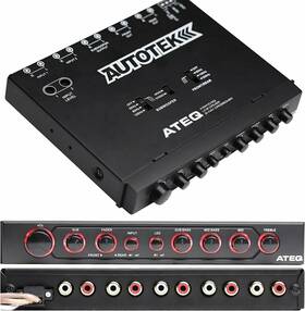 Audio 445037648673 4-band Equalizer With Built-in 2-way Crossover 9 Volts 1/2 Din Re-amp E