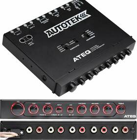 Audio 445048699664 4-band Equalizer With Built-in 2-way Crossover 9 Volts 1/2 Din Re-amp E