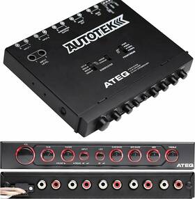 Audio 705353987793 4-band Equalizer With Built-in 2-way Crossover 9 Volts 1/2 Din