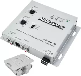 Audiobank 744759391988 1/2 Din Car Audio Digital Bass Processor With Sound Restoration And Crossover
