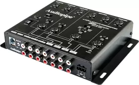 Audiopipe 691198078270 4 Way Active Crossover 15v Audio Signal Line Driver Bass Control Xv-4