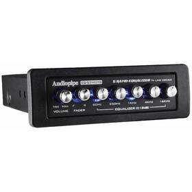 Audiopipe Eq-57moto 5 Band Graphic Equalizer With 7 V Line Driver