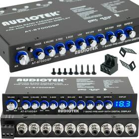 Audiotek 8700dsp 1/2din 7band Car Audio Equalizer Eq Front Rear With Epicenter Uc