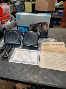 Csw-40 Audiovox Old School Rear Speaker Mount 5 Inch Coaxial Box Nos Open