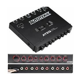 Autotek 650076316095 4-band Audio Equalizer With Built-in 2-way Crossover 9 Volts 1/2 Di