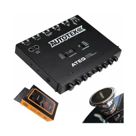 Autotek 789591821118 Ateq 4-band Audio Equalizer With Built-in 2-way Crossover 1/2 Din R