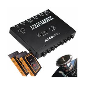 Autotek 789591821156 Ateq 4-band Audio Equalizer With Built-in 2-way Crossover 1/2 Din R