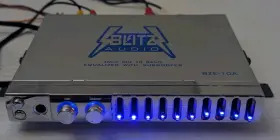 Bze-10a Blitz High Performance Electronic Equalizer Blue With Subwoofer