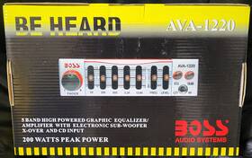 Boss Audio Ava1220 System Equalizer Ava 1220 5band 200 Watts Peak High Powered Graphic