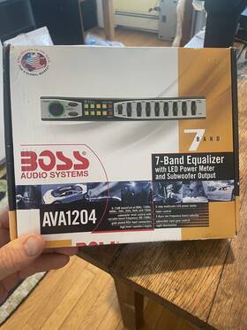 Boss Audio Systems Ava1204 Vtg Old School 90s Led Bar Graph 7 Band Pre-amp Car Equalizer