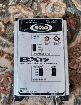 Boss Bx15 Electronic Subwoofer Crossover High And Low Inputs. Lowpass Filter