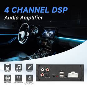 Camecho 31815763192928792 Car Audio Dsp Amplifier 4-channel Eq Bluetooth Aux