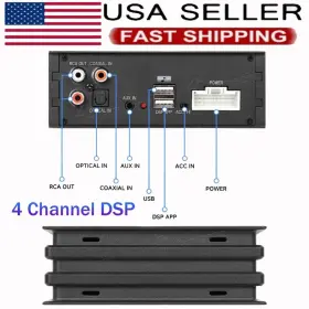 978818948552296 Camecho Dsp Car Audio Sound Amplifier Wireless Bluetooth Music Usb Playback Debugged Us