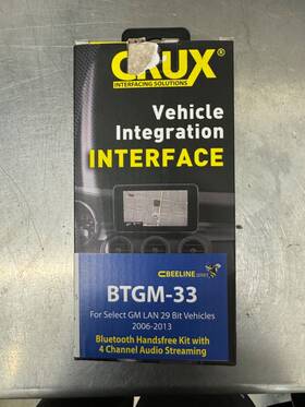 Crux Btgm-33 Bluetooth Handsfree 4-channel Streaming Audio Gm Lan 29-bit Vehicle
