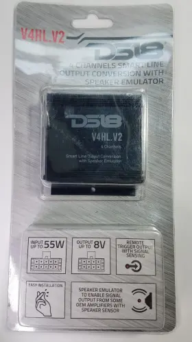 V4hl.v2 Ds18 4-channel Line Output Converter With Speaker Emulator Remote Out V4hl.v2 Ds18 4-channel Line Output Converter With Speaker Emulator Remote Out