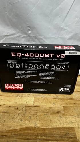 Earthquake Eq-4000bt Sound V2 4-band 1/2 Din Pre-amp Car Audio Graphic Equalizer