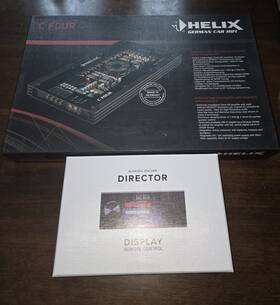 Helix 293448289434 C Four - 4 Channelamplifier And Audiotec Fischer Remote Control Director