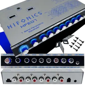 Hfeq7 Hifonics 806576233053 7band 9 Volts 1/2 Din Preamp Car Audio Graphic Equalizer With Front 3.5mm Hfeq7 Hifonics 806576233053 7band 9 Volts 1/2 Din Preamp Car Audio Graphic Equalizer With Front 3.5mm