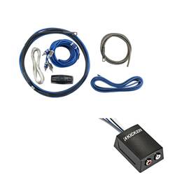 Kicker Ck8-loc2 46ck8 8 Gauge 2-channel Amplifier Kit And Stereo Line Output Converter
