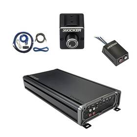 Kicker Cxa18001t-dbrc-ck4-loc2 Cxa1800.1 1800w Mono Amplifier With Kit Dual Bass Remote Stereo Converter