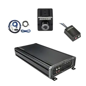 Cxa18001t-dbrc-ck4-loc2 Kicker Cxa1800.1 1800w Mono Amplifier With Kit Dual Bass Remote Stereo Converter