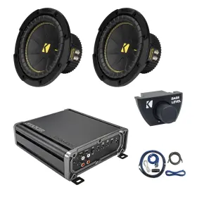 Cxa4001t-arct-ck4-2cd84 Kicker Cxa400.1 400w Mono Car Amplifier With Kit Remote 8 Inch Dvc Subwoofer
