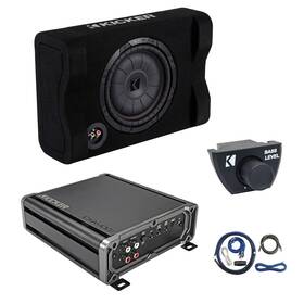 Kicker Cxa4001t-arct-ck4-df102 Cxa400.1 400w Mono Amplifier With Kit Remote 10 Inch 700w Subwoofer Enclosure