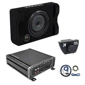 Cxa4001t-arct-ck4-df102 Kicker Cxa400.1 400w Mono Amplifier With Kit Remote 10 Inch 700w Subwoofer Enclosure
