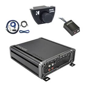 Kicker Cxa4001t-arct-ck4-loc2 Cxa400.1 400w Mono Amplifier With Kit Remote Stereo Output Converter