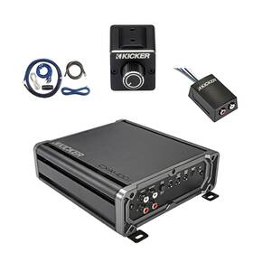 Kicker Cxa4001t-dbrc-ck4-loc2 Cxa400.1 400w Mono Amplifier With Kit Dual Bass Remote 12 Inch Sub Enclosure