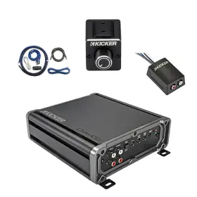 Cxa4001t-dbrc-ck4-loc2 Kicker Cxa400.1 400w Mono Amplifier With Kit Dual Bass Remote 12 Inch Sub Enclosure