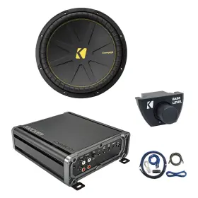 Cxa8001t-arct-ck4-cd154 Kicker Cxa800.1 800w Mono Amplifier Remote Install Kit 15 Inch 900w Subwoofer