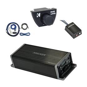 Kicker Key2004-arct-ck4-loc2 200w 4-channel Amplifier With Kit Remote Stereo Line Output Converter