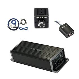 Kicker Key2004-dbrc-ck4-loc2 200w 4-channel Amplifier Dual Bass Remote Install Kit Stereo Converter