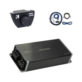 Kicker Key5001-arct-ck4 Key5001 500-watt Max Mono Channel Amplifier Remote And Install Kit