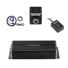 Kpx3004-dbrc-ck4-loc2 Kicker Kpx300.4 350w 4-channel Amplifier Kit Dual Bass Remote Stereo Converter