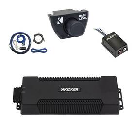 Kicker Pxa10005-arct-ck4-loc2 Waterproof 5 Channel 1400w Amplifier With Kit Remote Stereo Converter