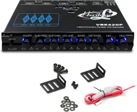 Vbe420p.5 Lanzar 4 Band Stereo Equalizer - Half Din Car With Subwoofer Gain Cont