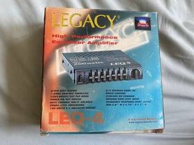 Legacy Leq4 Leq-4 Car Equalizer High Output Dual Channel 200 Watts Ultra Slim Amp New