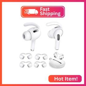 Mijusun Pro22h-bw 4 Pairs Silicone Ear Hooks For Airpods Pro 2 Anti-slip Wings With S