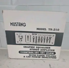Tr-250 Mustang Tr250 7 Control Graphic Equalizer With Fader Volume Led Power Brand New Tr-250 Mustang Tr250 7 Control Graphic Equalizer With Fader Volume Led Power Brand New