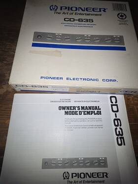 Pioneer 6637383 Cd-635 Crossover Box And Manual Only Old School