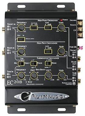 Planet Audio 809385693971 Ec20b 3-way Electronic Crossover With Remote Subwoofer Control