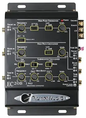 Ec20b Planet Audio 809385693971 3-way Electronic Crossover With Remote Subwoofer Control