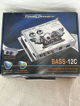 Power Acoustik 709483036598 Bass12c Vehicle Audio Digital Bass Reconstruction Processor Used