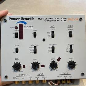 Power Acoustik Pac-3x Multi Channel Electronic Crossover Network System Untested